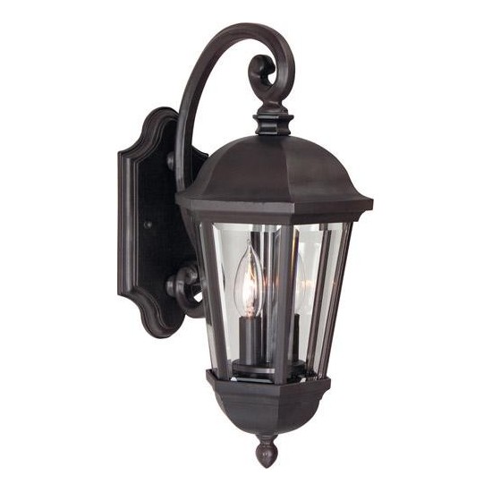 Britannia 2 Light Small Wall Mount in Oiled Bronze with Clear Beveled Glass