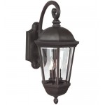 Britannia 3 Light Medium Wall Mount in Oiled Bronze with Clear Beveled Glass