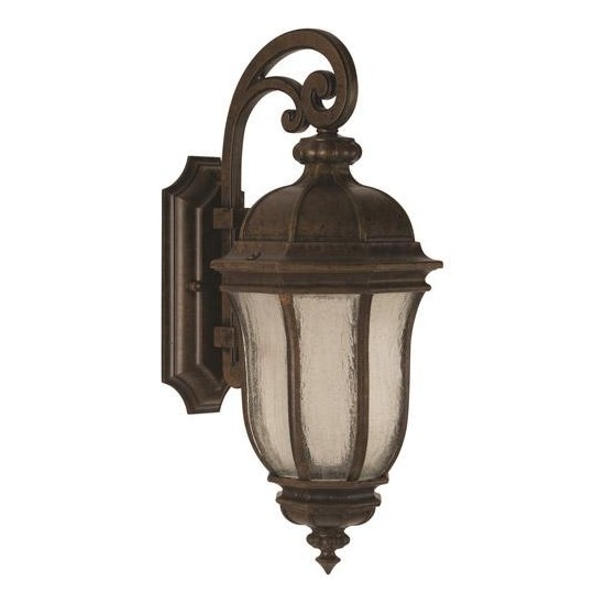 Harper 2 Light Medium Wall Mount in Peruvian Bronze with Clear Seeded Glass