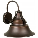 Union 1 Light Large Wall Mount in Oiled Bronze Gilded with Metal Shade