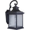 Gentry 1 Light Medium Wall Mount in Midnight with Clear Seeded Glass