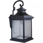 Gentry 1 Light Large Wall Mount in Midnight with Clear Seeded Glass