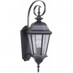 Chadwick 1 Light Medium Wall Mount in Midnight with Clear Seeded Glass