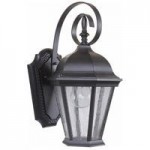 Chadwick 1 Light Small Wall Mount in Midnight with Clear Seeded Glass