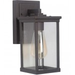 Riviera III 1 Light Small Wall Mount in Oiled Bronze with Clear Beveled Glass