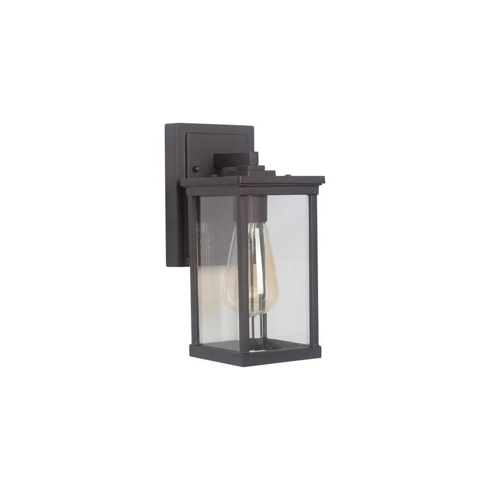 Riviera III 1 Light Small Wall Mount in Oiled Bronze with Clear Beveled Glass