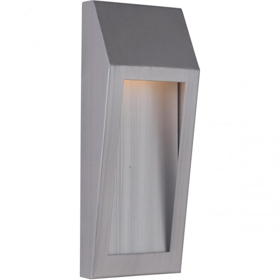 Wedge Small LED Pocket Sconce in Brushed Aluminum