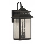 Crossbend Medium 2 Light Outdoor Lantern in Dark Bronze Gilded