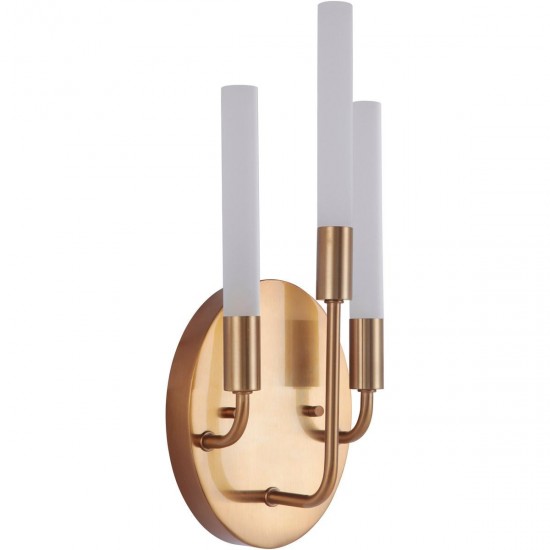 Valdi Wall Sconce 3 LED Light Satin Brass