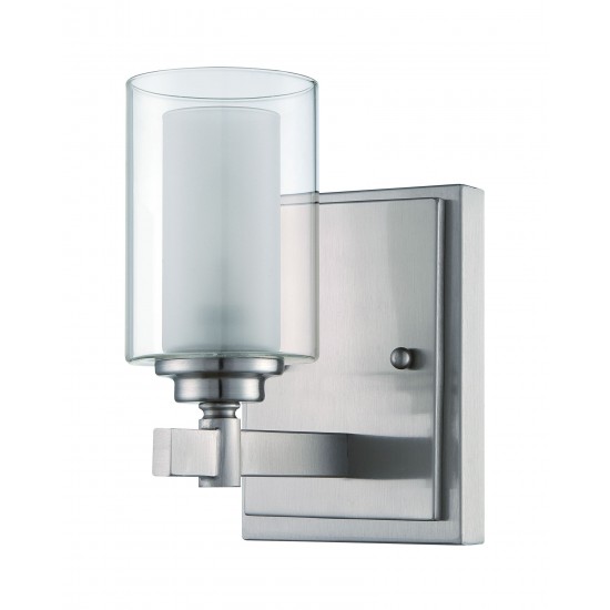 Celeste Wall Sconce 1 Light Brushed Polished Nickel