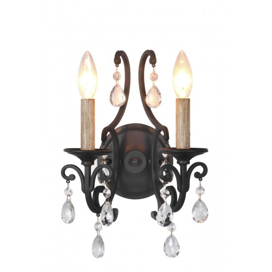 Bentley 2 Light Wall Sconce in Matte Black