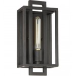 Cubic Wall Sconce 1 Light Aged Bronze Brushed