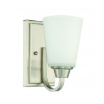 Grace Wall Sconce 1 Light Brushed Polished Nickel, 41901-BNK