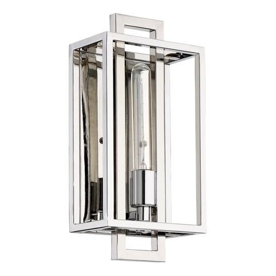 Cubic Wall Sconce 1 Light Chrome