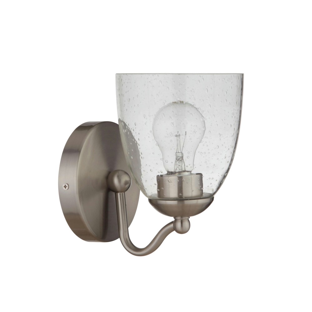 Hillridge 1 Light Wall Sconce, Brushed Polished Nickel