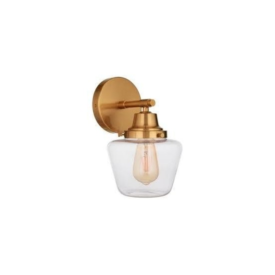 Essex 1 Light Wall Sconce, Satin Brass