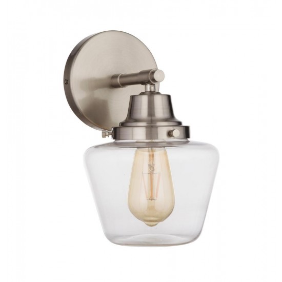 Essex 1 Light Wall Sconce, Brushed Polished Nickel