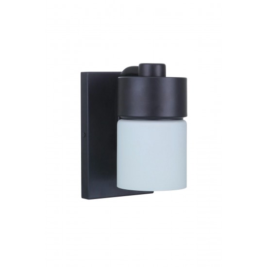 Disctrict 1 Light Wall Sconce in Flat Black