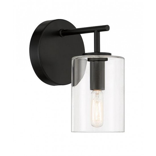 Hailie Wall Sconce 1 Light Flat Black