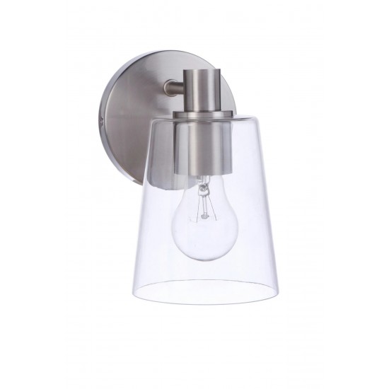 Emilio 1 Light Sconce in Brushed Polished Nickel