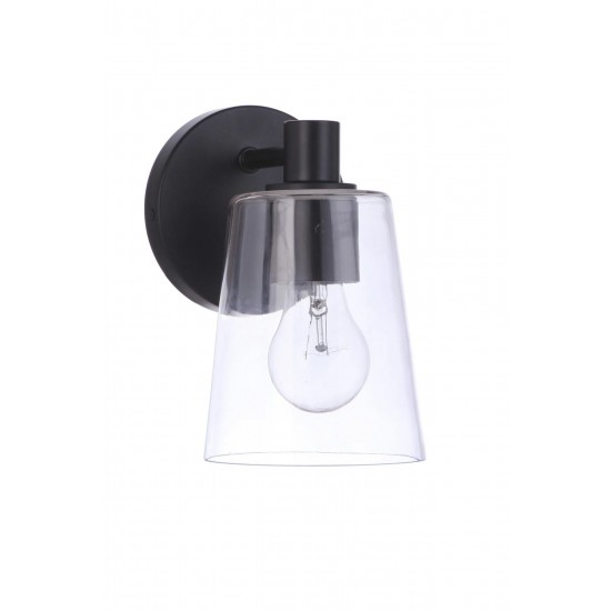 Emilio 1 Light Wall Sconce in Flat Black