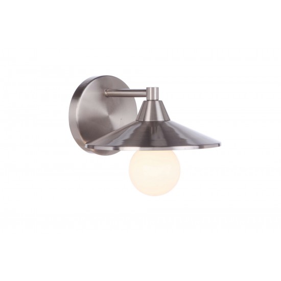 Isaac 1 Light Wall Sconce in Brushed Polished Nickel