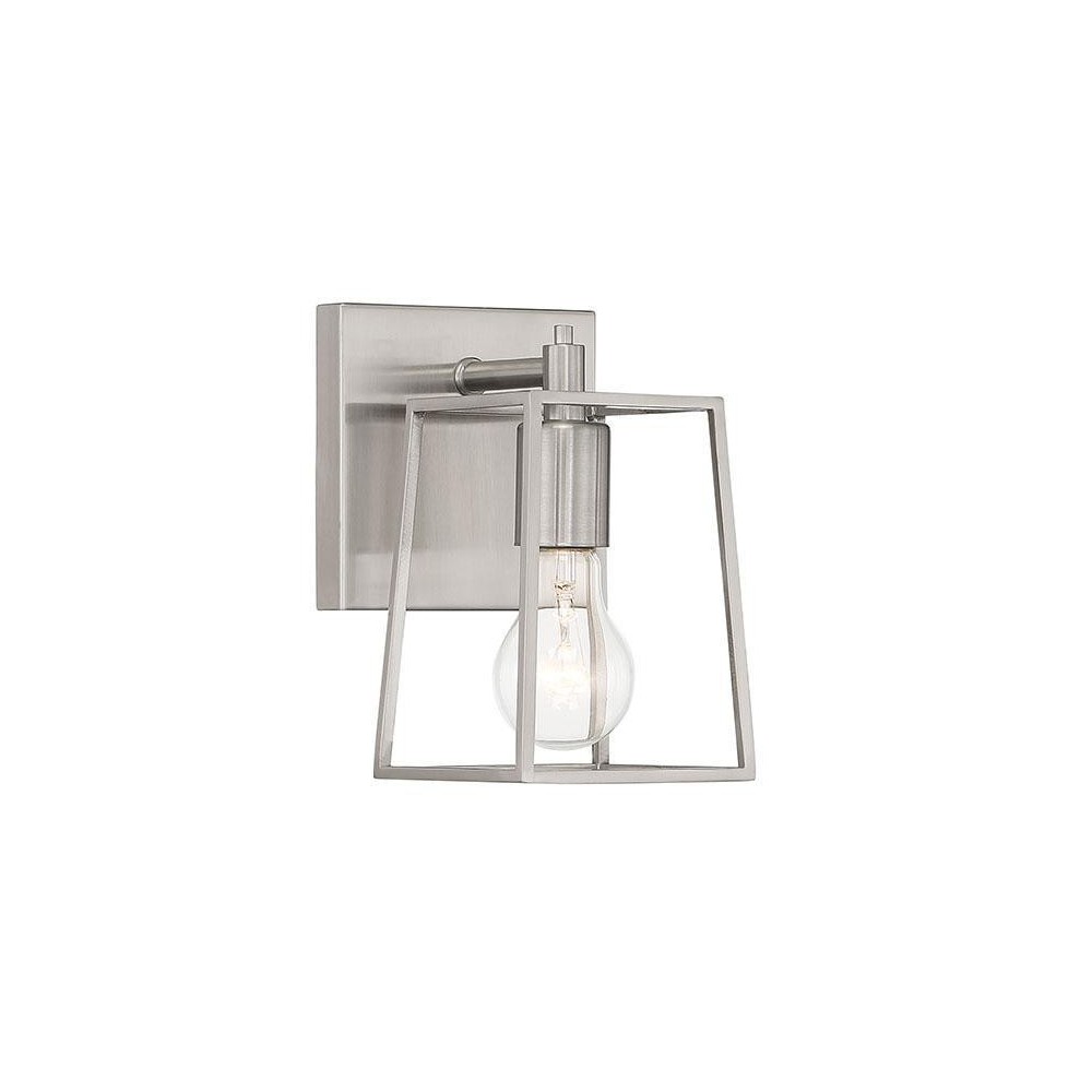 Dunn 1 Light Wall Sconce, Brushed Polished Nickel