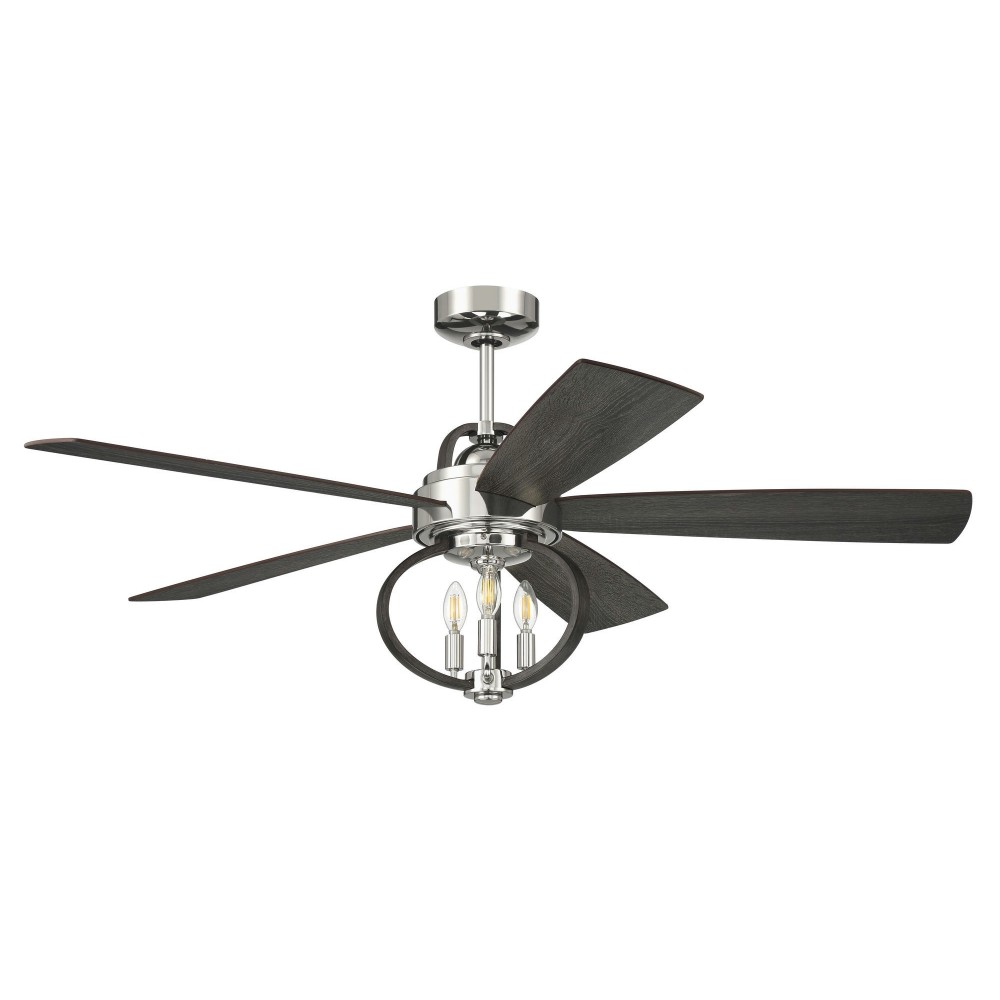 Reese 52" Smart Ceiling Fan w/ Integrated Light Kit Nickel, WIFI & Rem Control Reese 52" Smart Ceiling Fan w/ Integrated Light Kit Nickel, WIFI & Rem Control