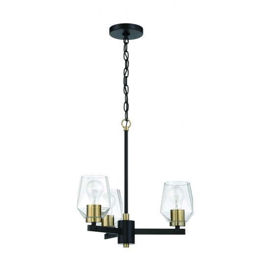 Avante Grand 3 Light Chandelier - FBSB