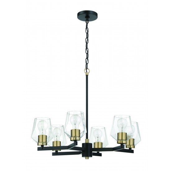 Avante Grand 6 Light Chandelier - FBSB