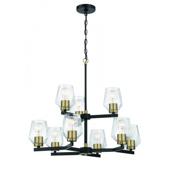 Avante Grand 9 Light Two-Tier Chandelier - FBSB