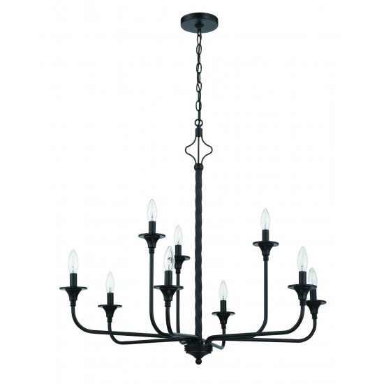 Jolenne 9 Light Two-Tier Chandelier - FB