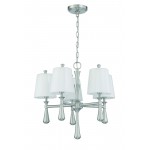 Palmer 5 Light Mini Chandelier with Frosted Opal Glass Shades - BNK