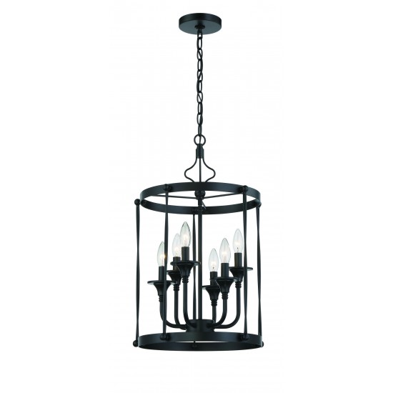 Jolenne 6 Light Cage Foyer Pendant - FB