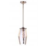 Guiding Star 1 Light Mini Pendant, Satin Brass