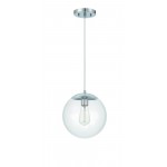 Gaze 10" Clear Glass 1 Light Pendant with Cord - CH