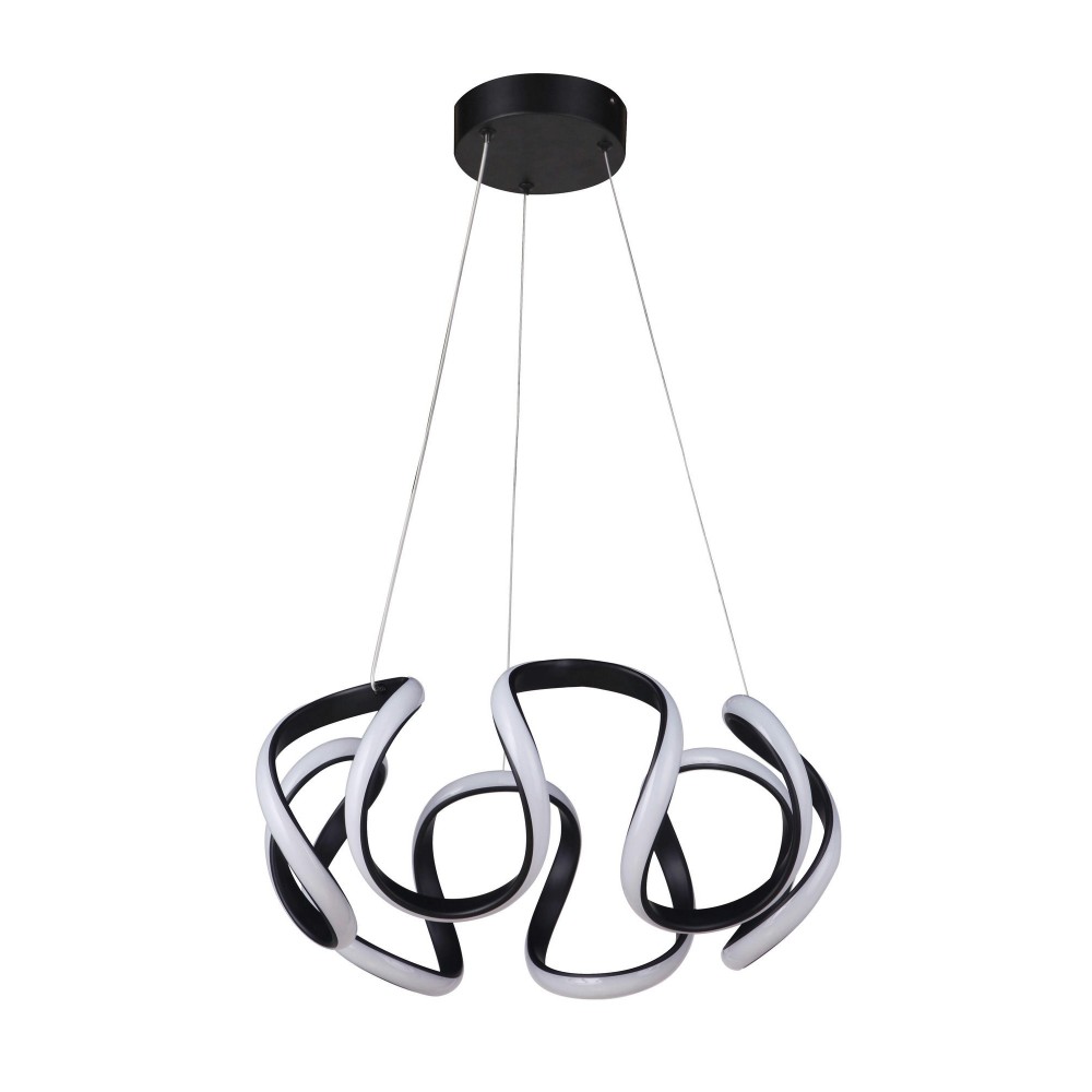 Pulse Dimmable LED Pendant, Flat Black