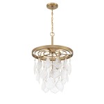 Vesi 4 Light Pendant, Satin Brass