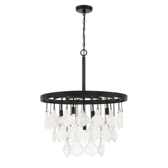 Vesi 5 Light Pendant, Flat Black