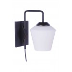 Rive Portable 1 Light Plug-In Wall Sconce - FB , Damp rated