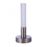 Indoor Rechargeable Dimmable LED Cylinder Portable Lamp with Glass Shade, BNK