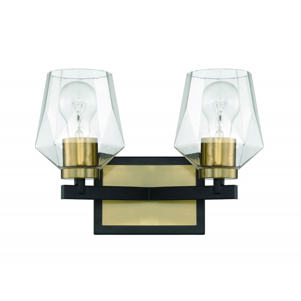 Avante Grand 2 Light Vanity - FBSB , Damp rated