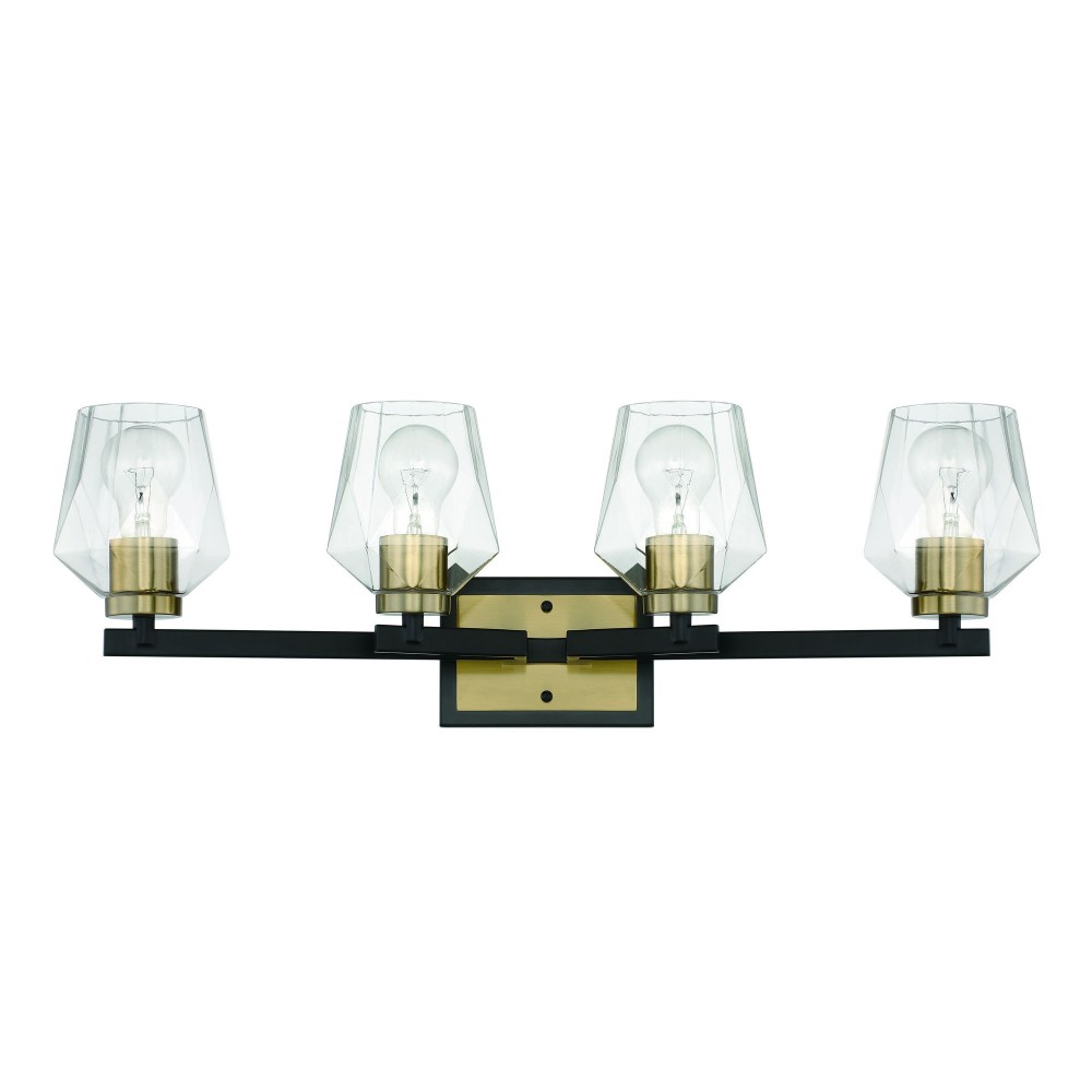 Avante Grand 4 Light Vanity - FBSB , Damp rated