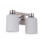 Bretton 2 Light Vanity, Polished Nickel