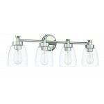 Henning 4 Light Vanity Clear Glass, - PLN