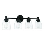 Henning 4 Light Vanity Clear Glass, - FB