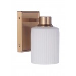 Bretton 1 Light Wall Sconce, Satin Brass