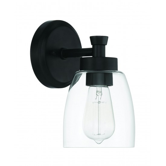 Henning 1 Light Sconce Clear Glass, - FB