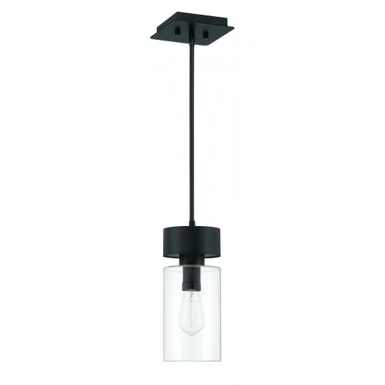 Bennet 1 Light Outdoor Pendant, Midnight