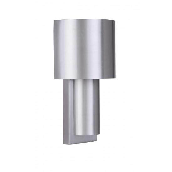 Midtown Small 2 Tiered Wall Sconce, Wet - Satin Aluminum